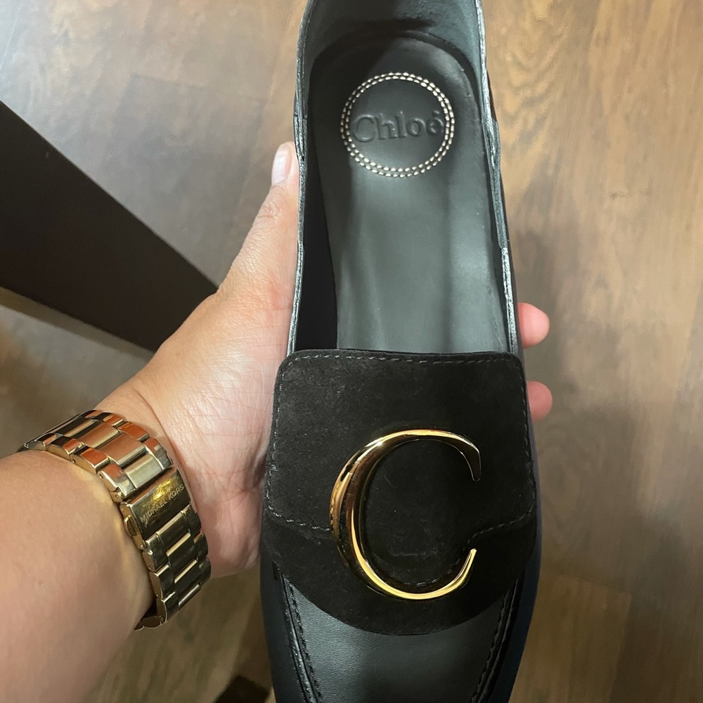 Chloe black loafers